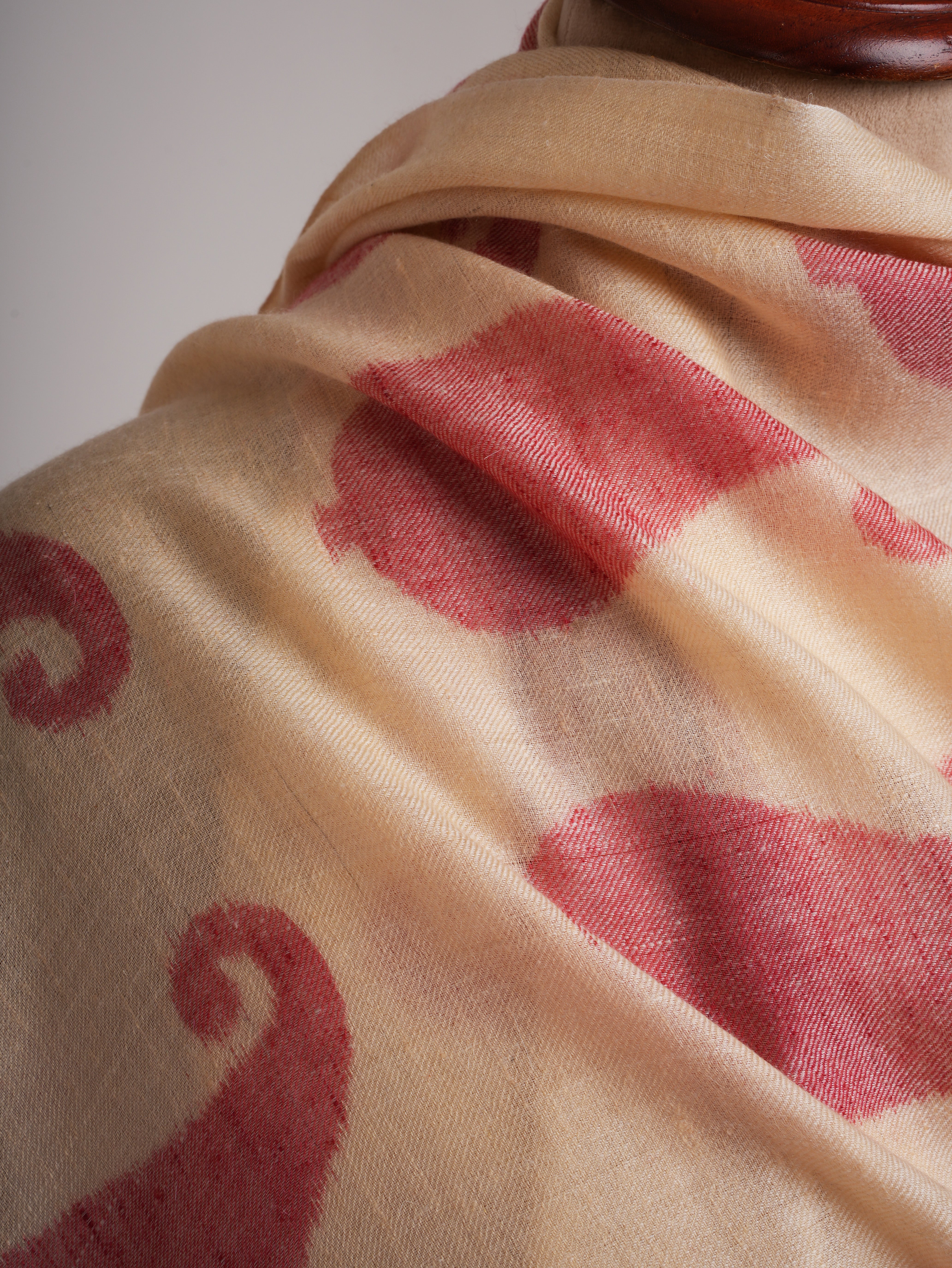 Ikat Paisley Handwoven Kashmiri Pashmina Shawl