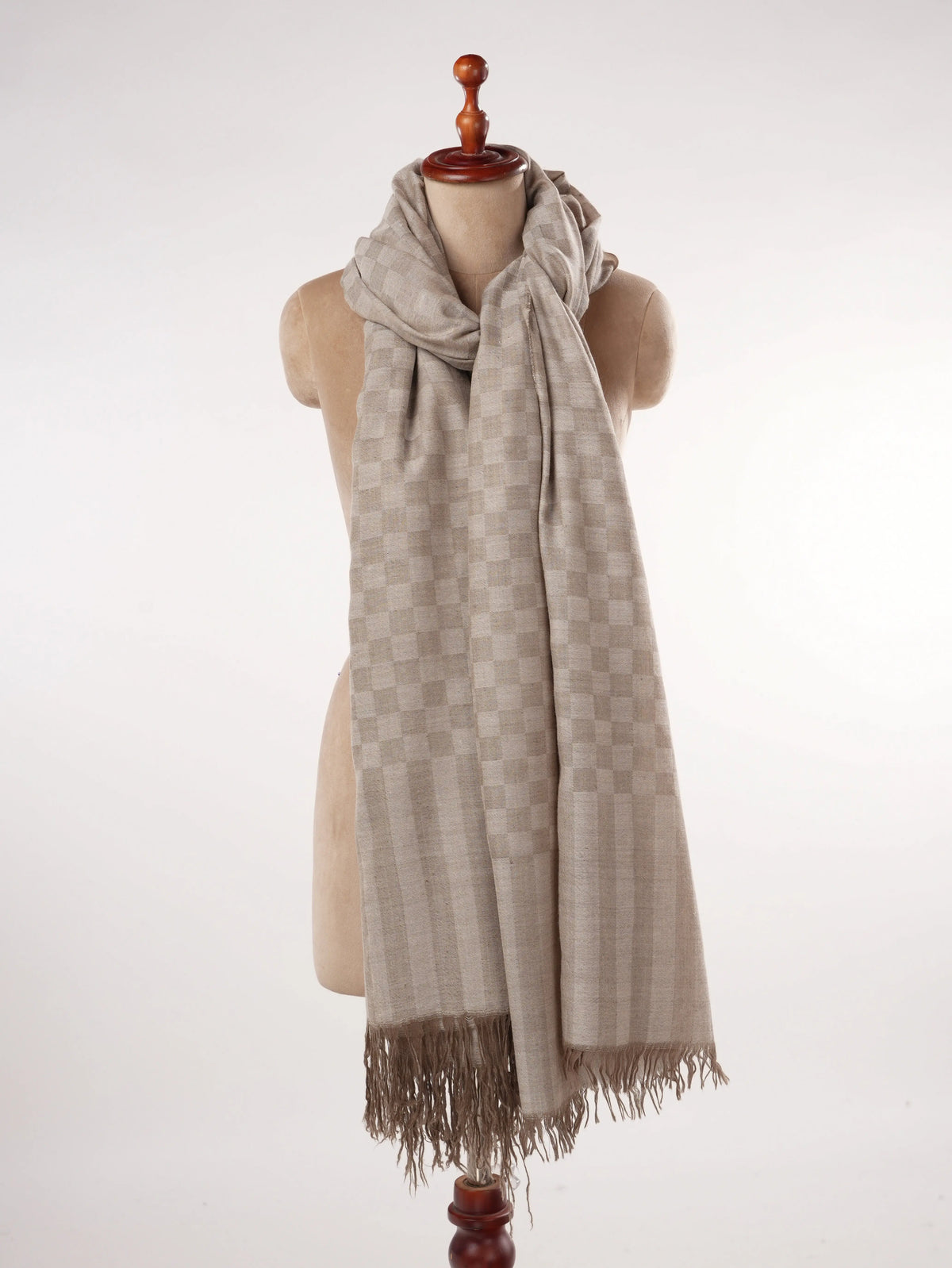 Oversized Dorukha Handwoven Natural Pure Pashmina Shawl