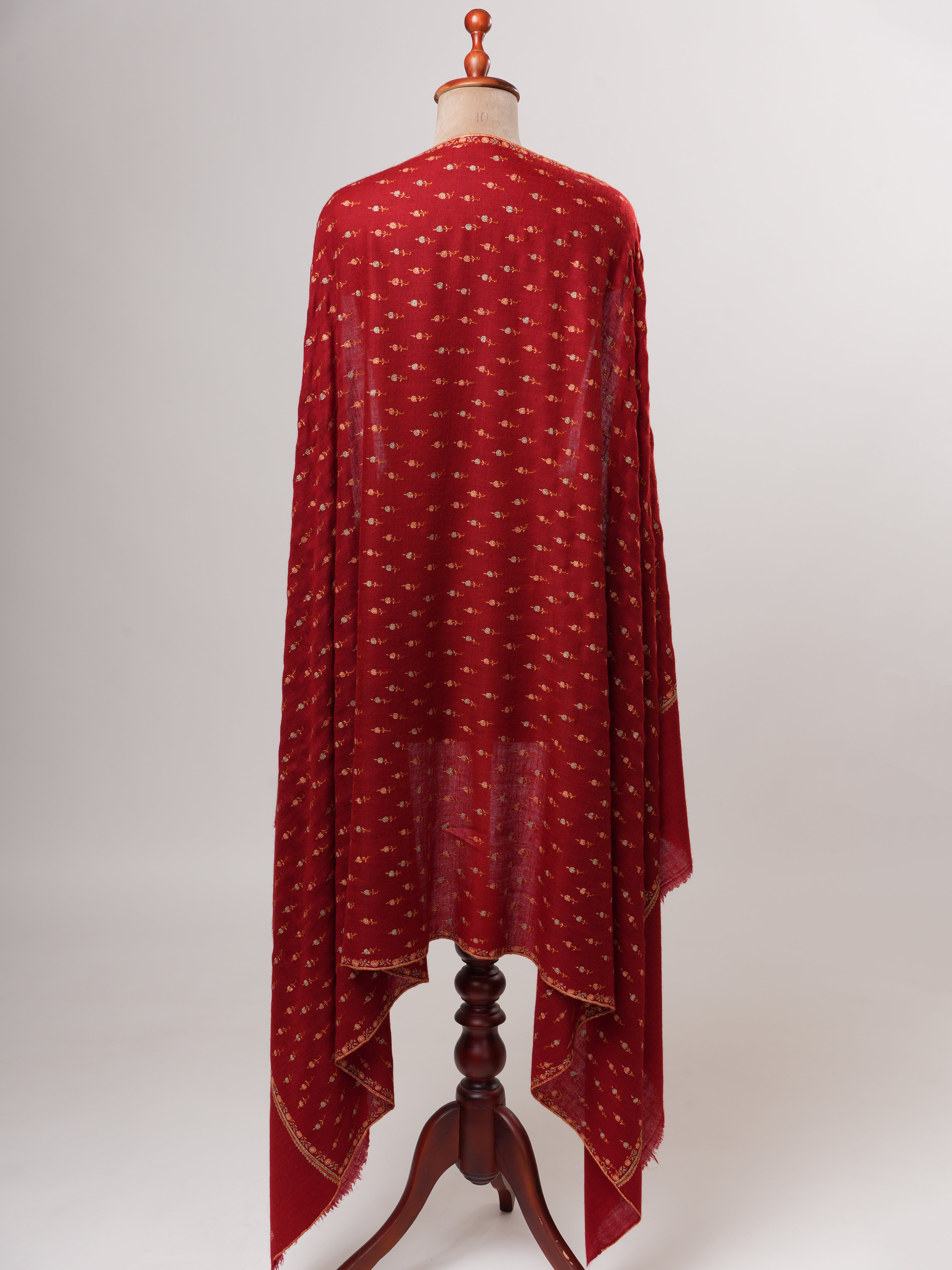 Machie Buteh Embroidered Soft Shahkaar Pashmina Shawl Shahkaar