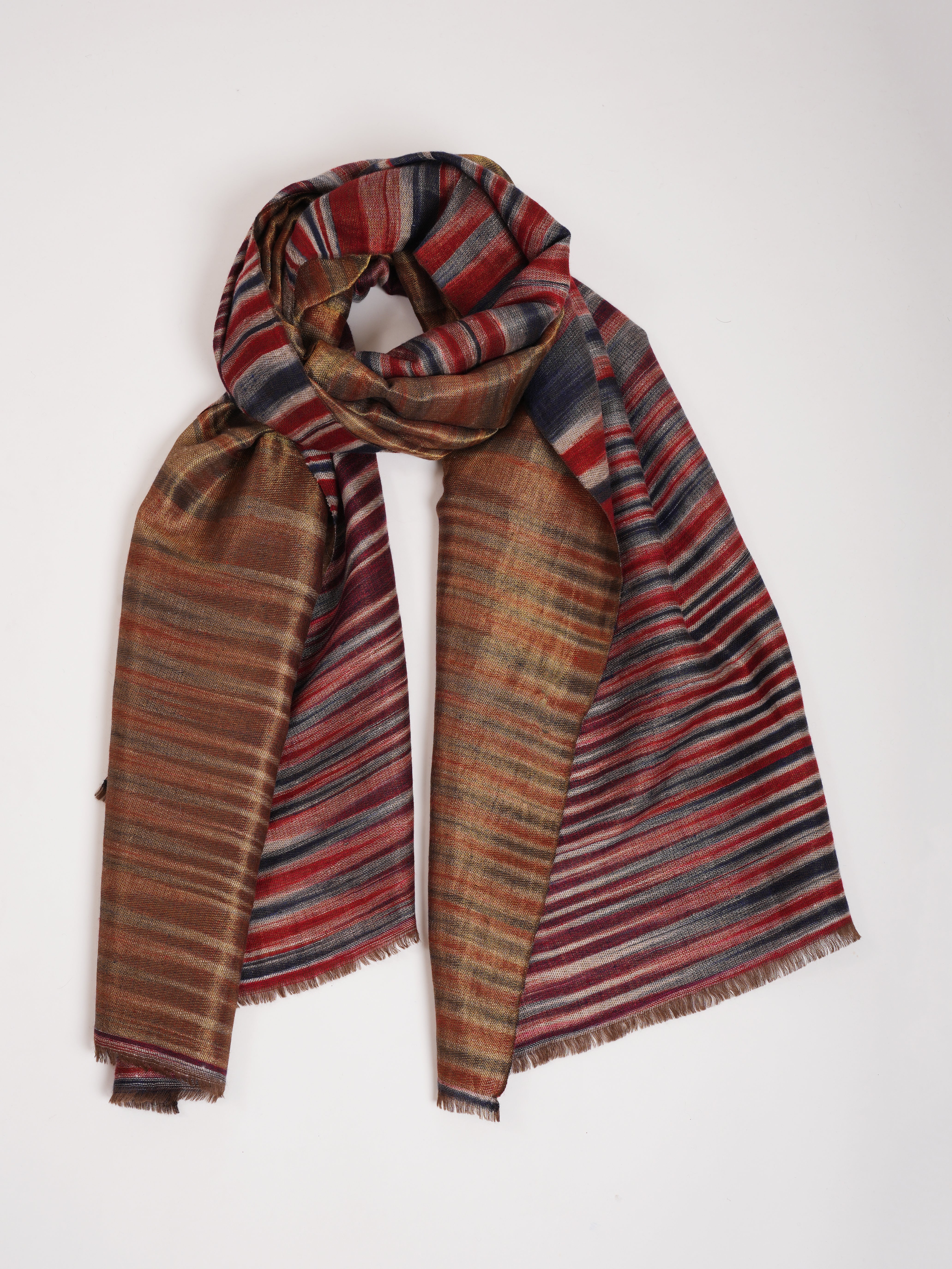 Dual Tone Handwoven Cashmere Wrap