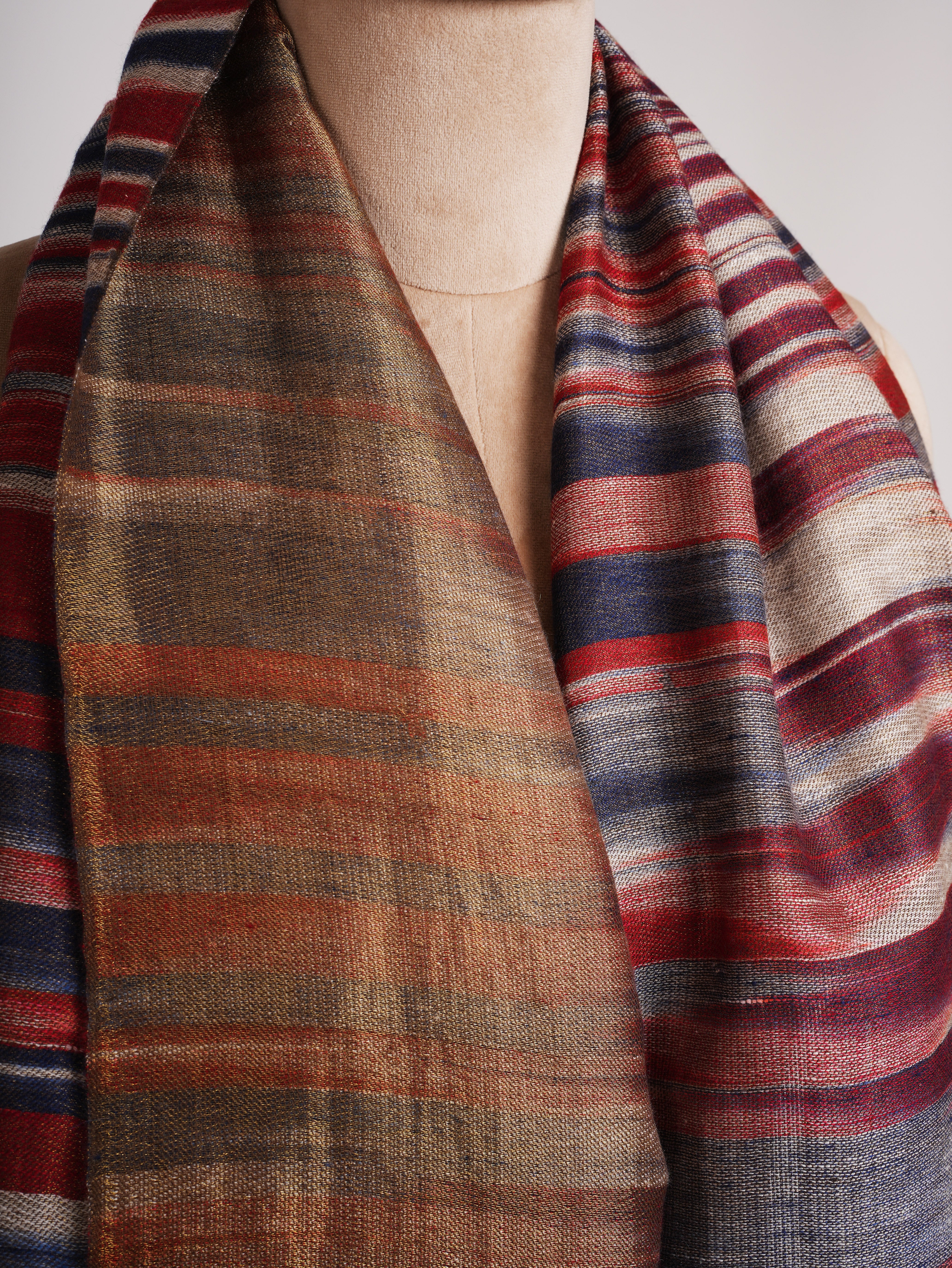 Dual Tone Handwoven Cashmere Wrap