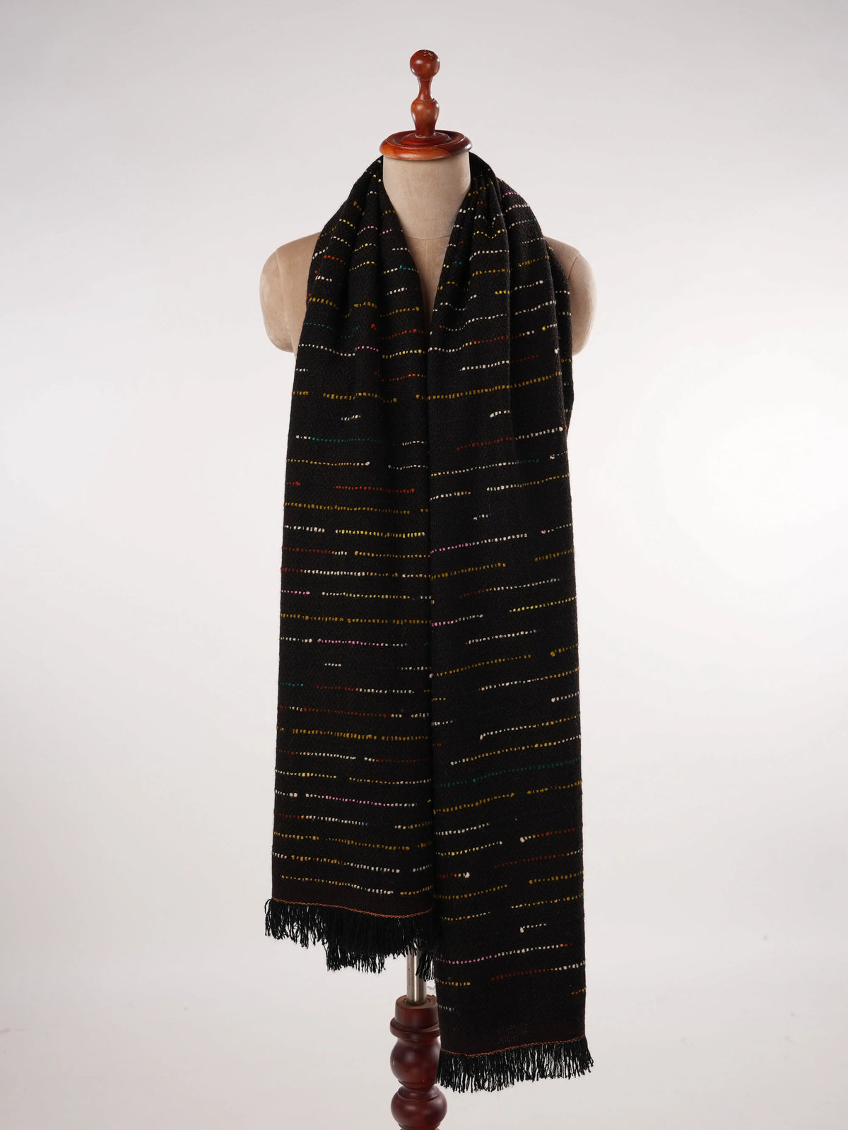 Dark Blue Thick Handwoven Original Cashmere Scarf