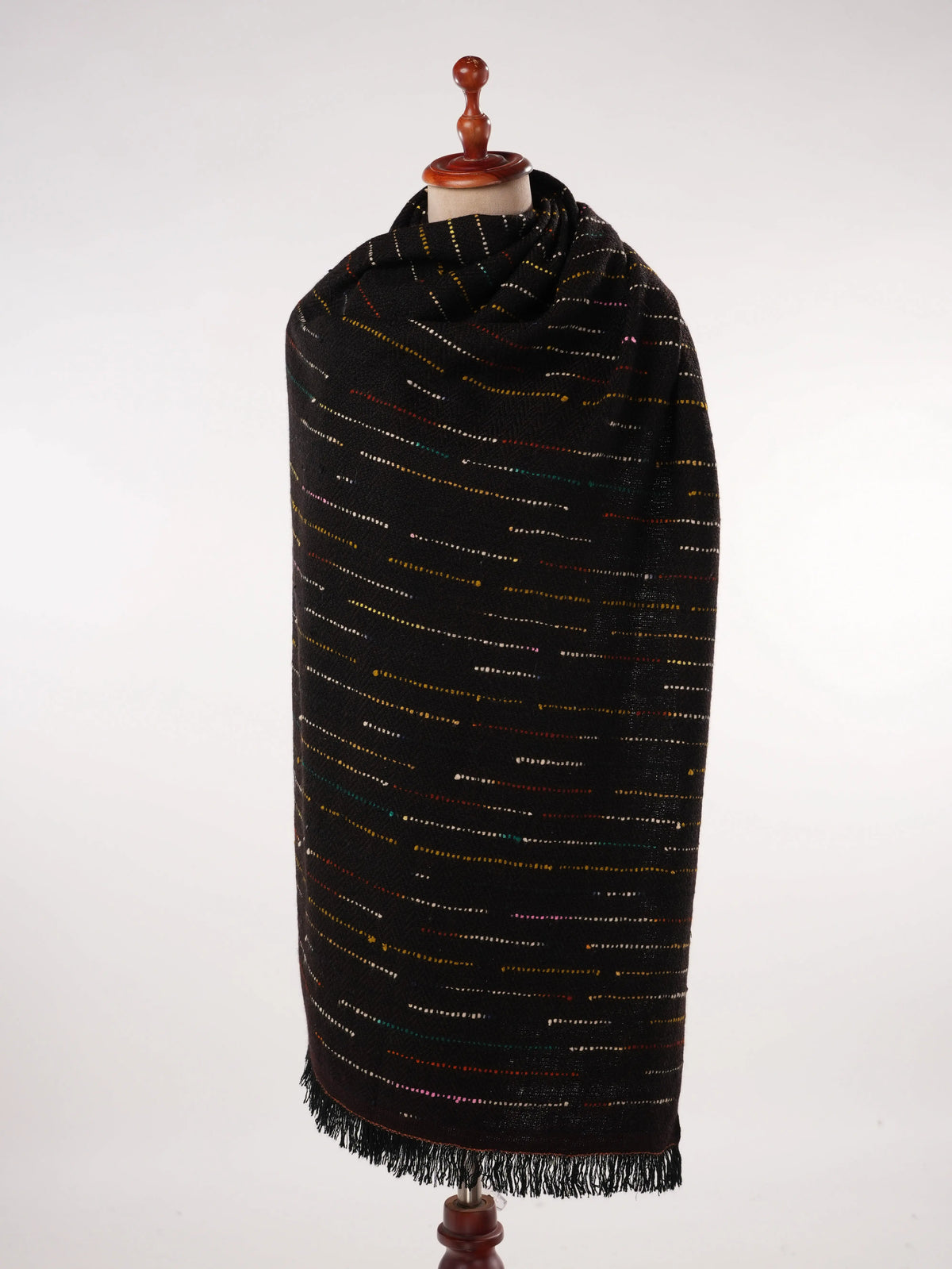 Dark Blue Thick Handwoven Original Cashmere Scarf