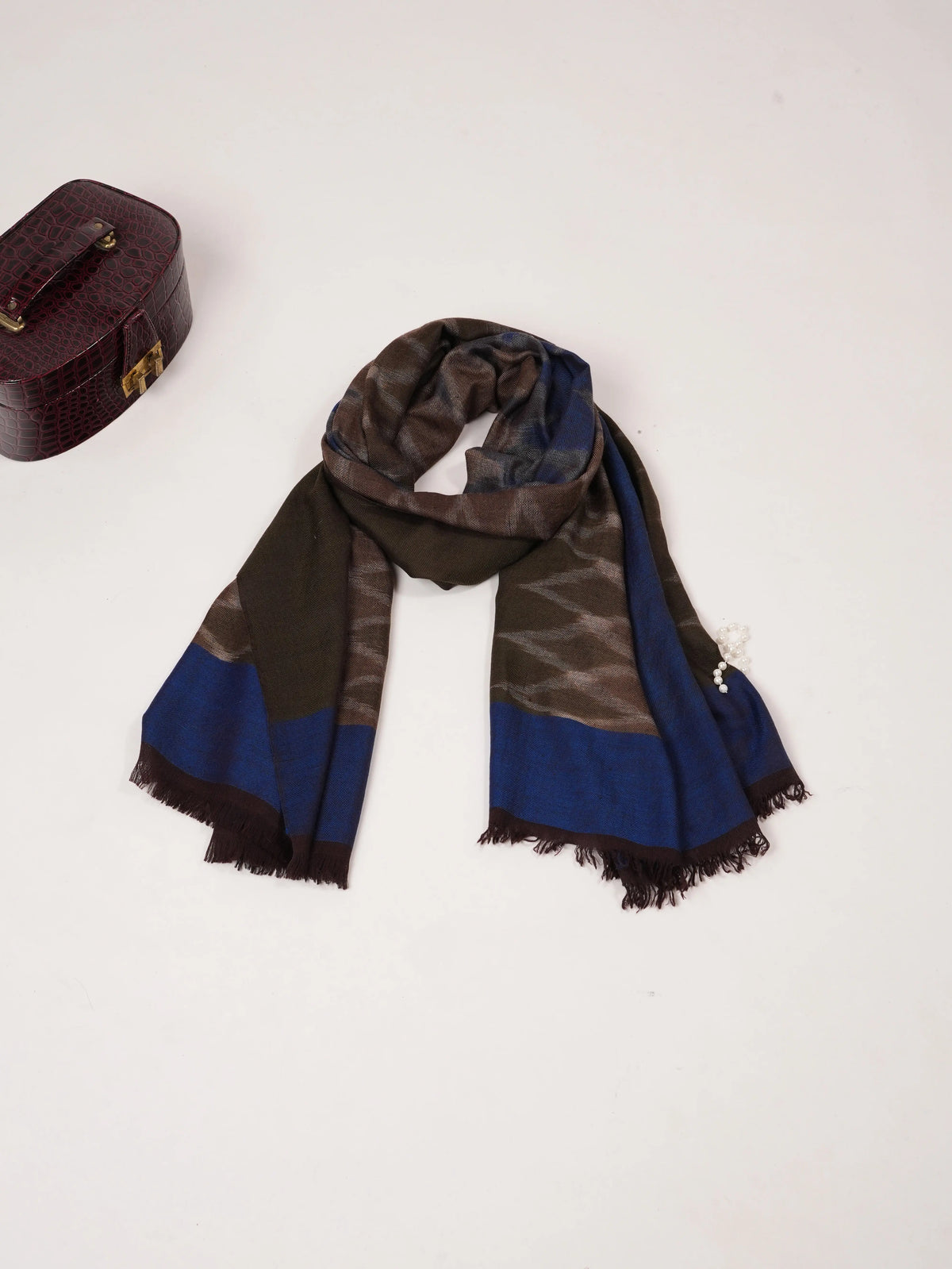 Ikat Handwoven Pure Pashmina Shawl