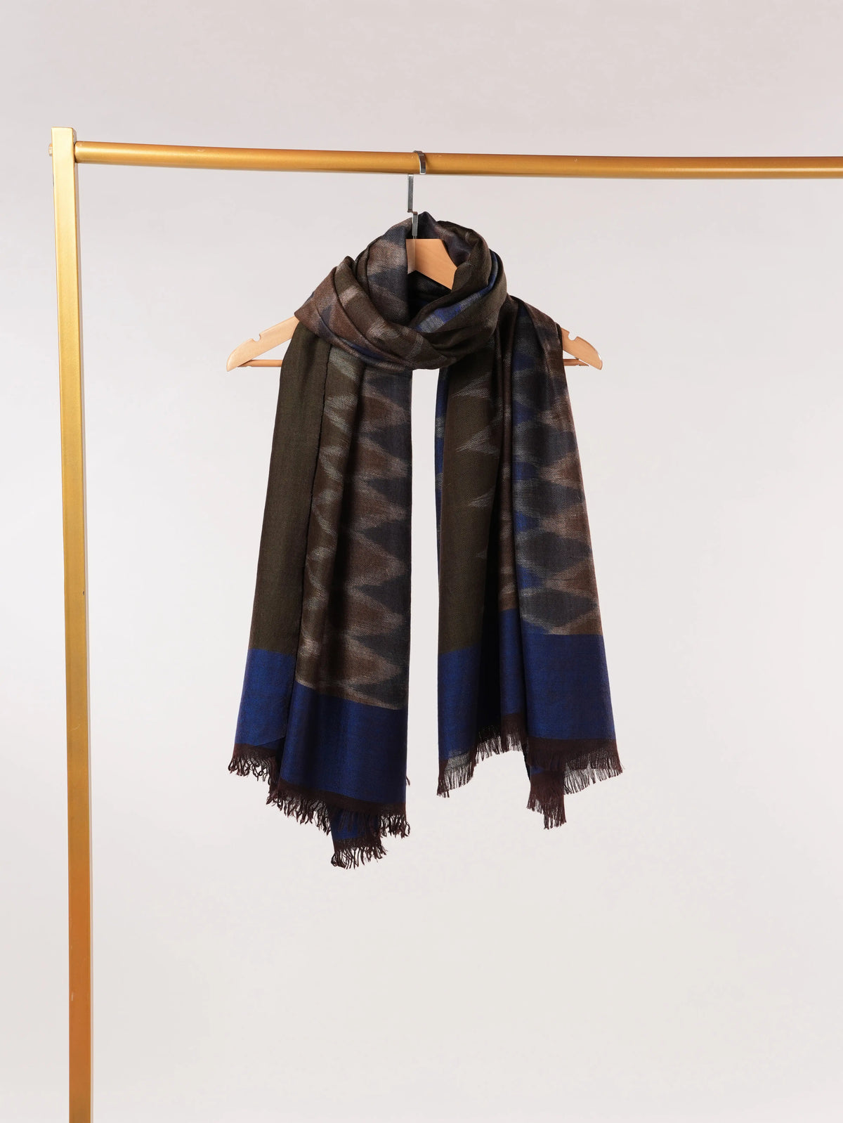 Ikat Handwoven Pure Pashmina Shawl