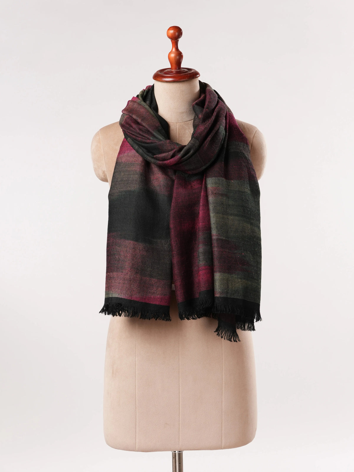 Authentic Pashmina Shawl with Handwoven Ikat
