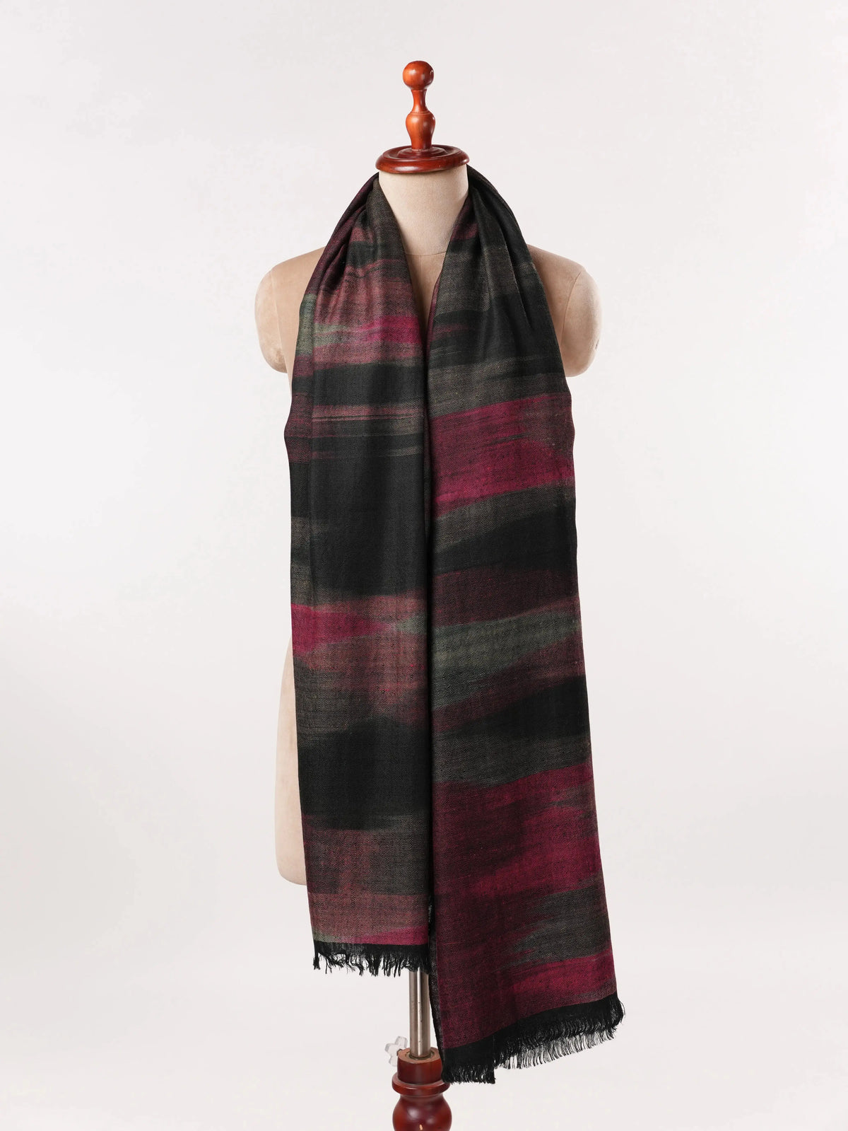 Authentic Pashmina Shawl with Handwoven Ikat