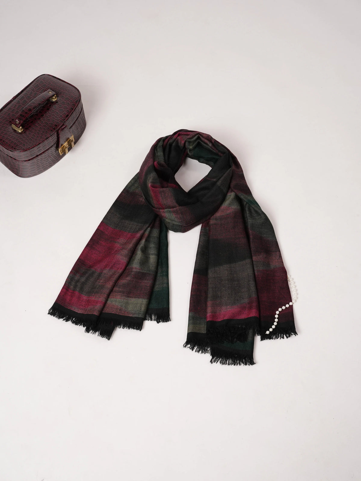 Authentic Pashmina Shawl with Handwoven Ikat