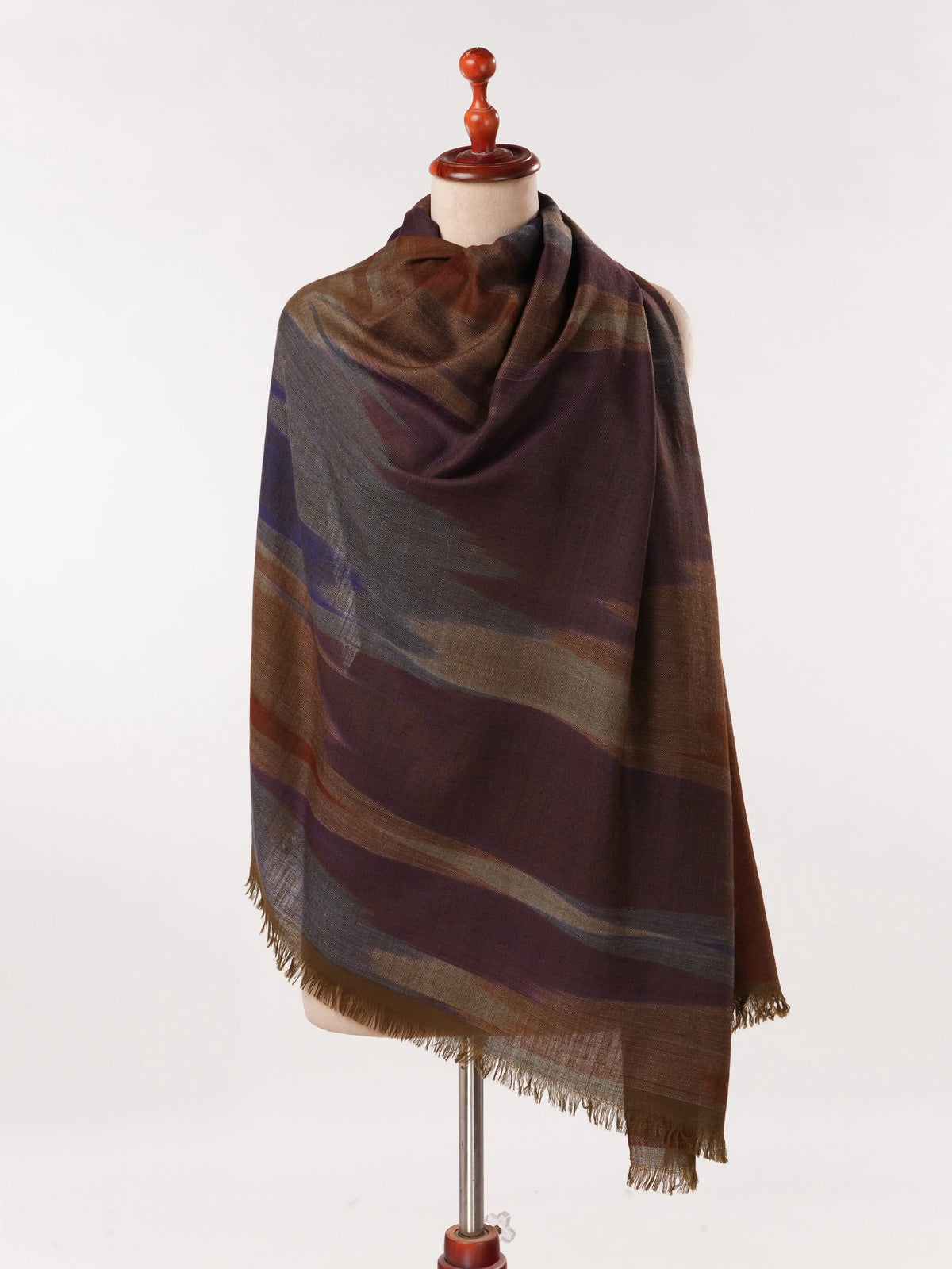 Ikat Handwoven Soft Pure Pashmina Shawl