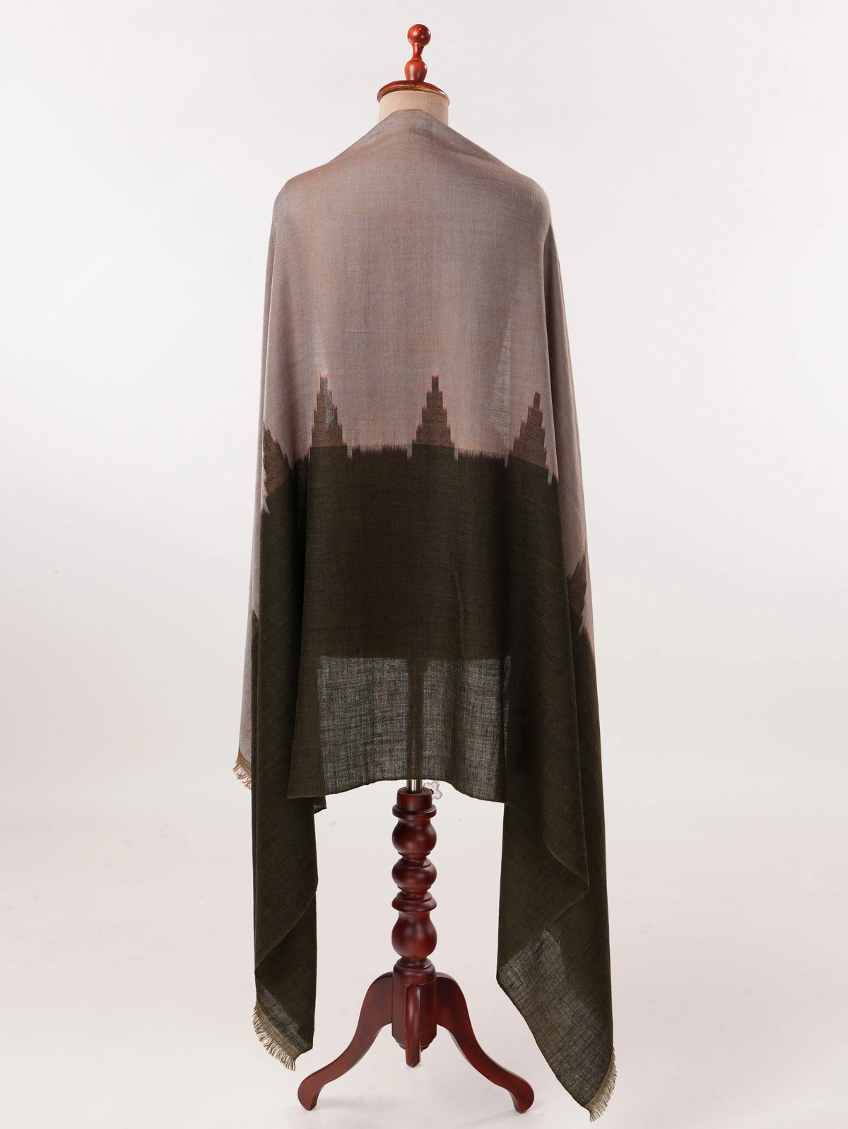 Handwoven Classic Pashmina Shawl with Ikat Weaving