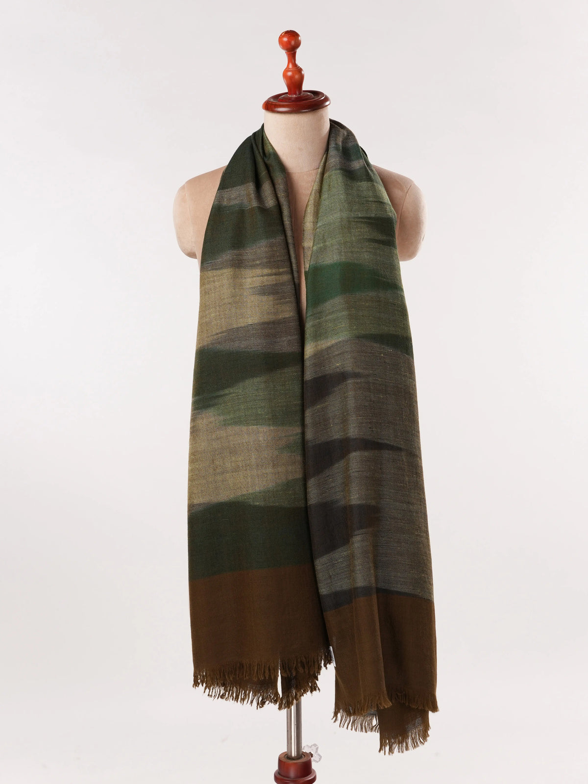 Handwoven Classic Pashmina Shawl with Ikat Weaving