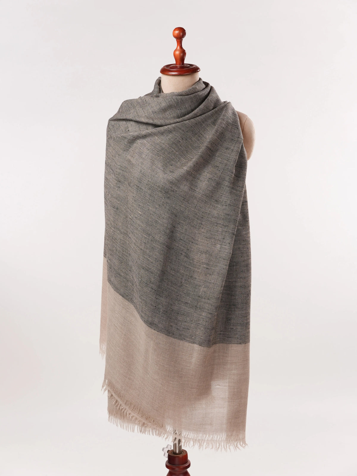Black Soft Handwoven Pure Pashmina Shawl