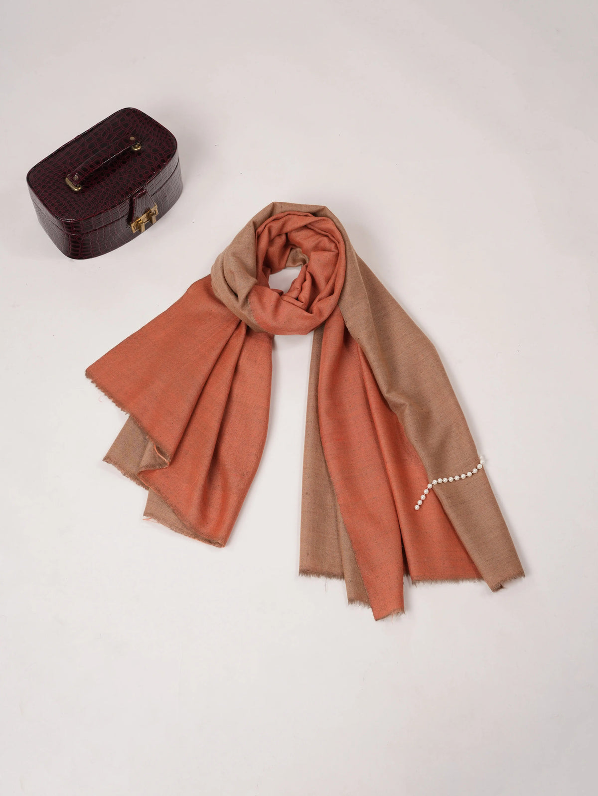 Dual Shade Handwoven Authentic Pashmina Shawl
