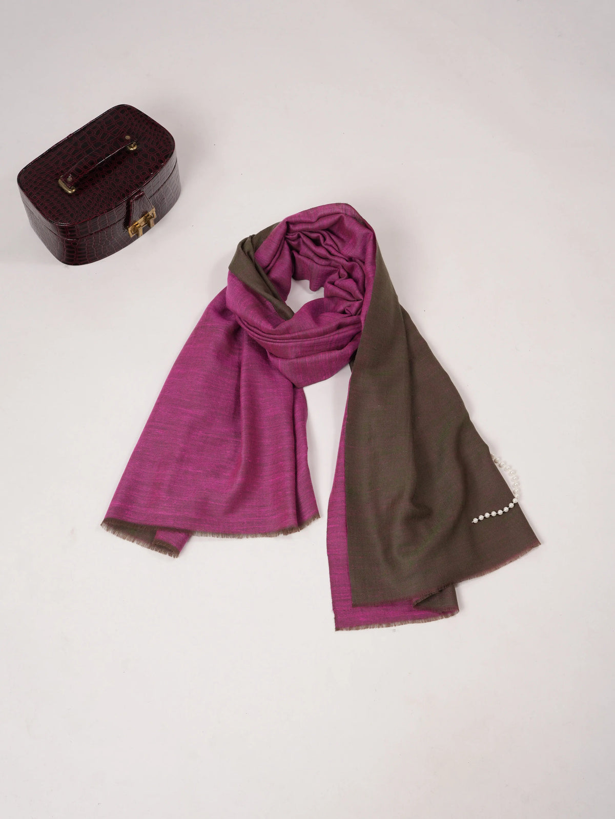 Dual Shade Handwoven Pure Pashmina Shawl