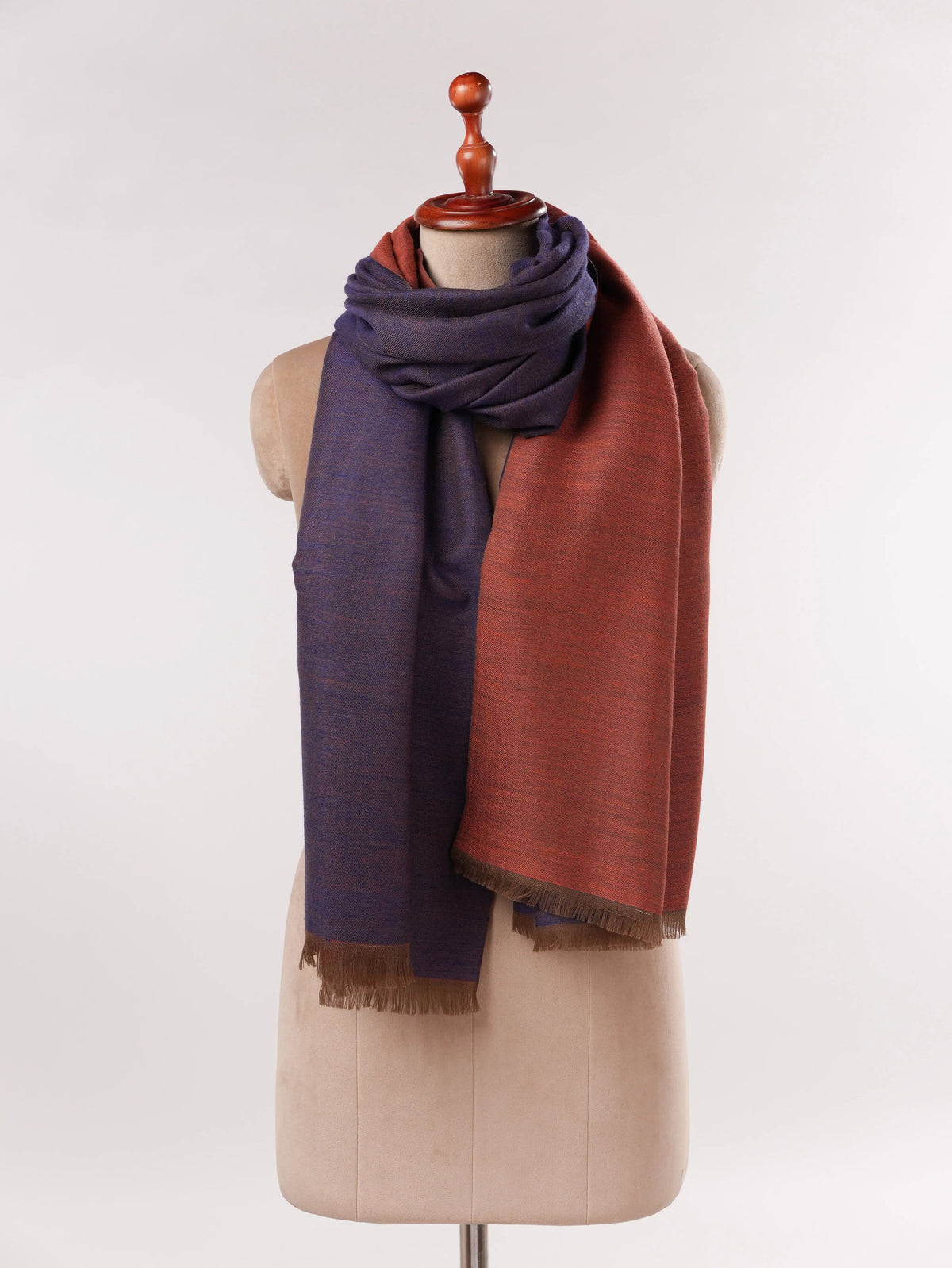 Handwoven Classic Pashmina Shawl in Dual Shade