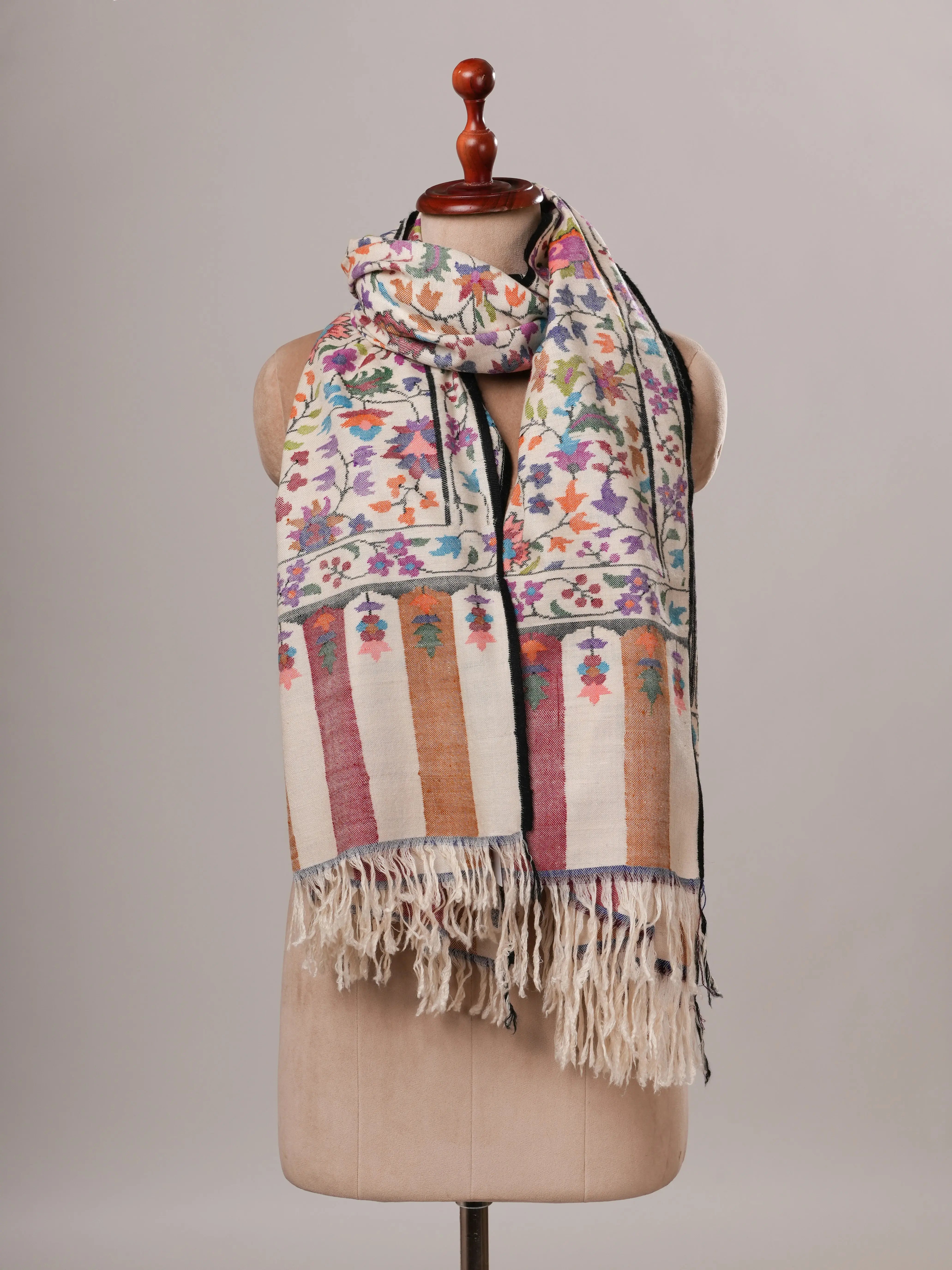 Floral Handwoven Kani Pashmina Shawl Shahkaar Global