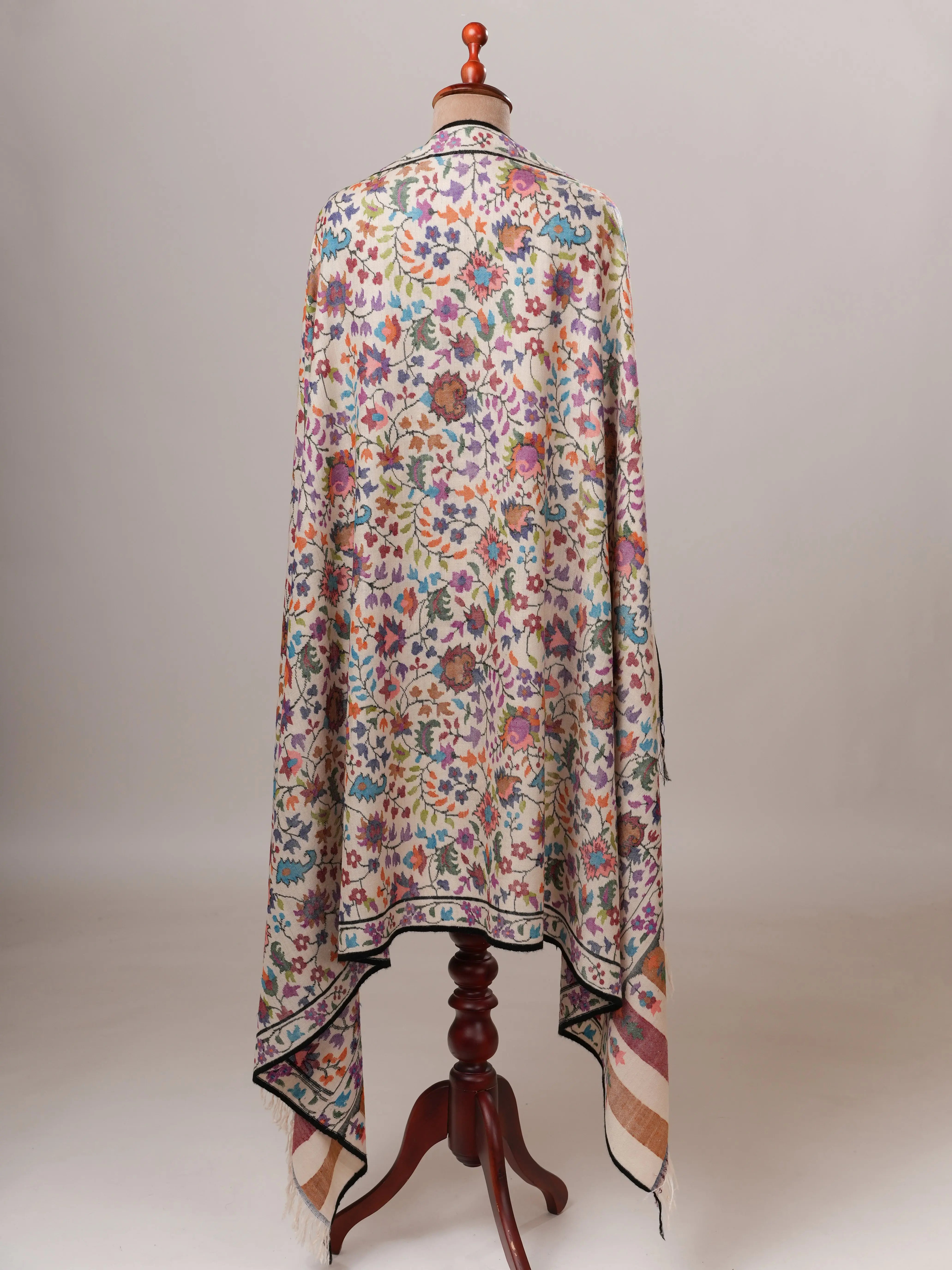 Floral Handwoven Kani Pashmina Shawl Shahkaar Global