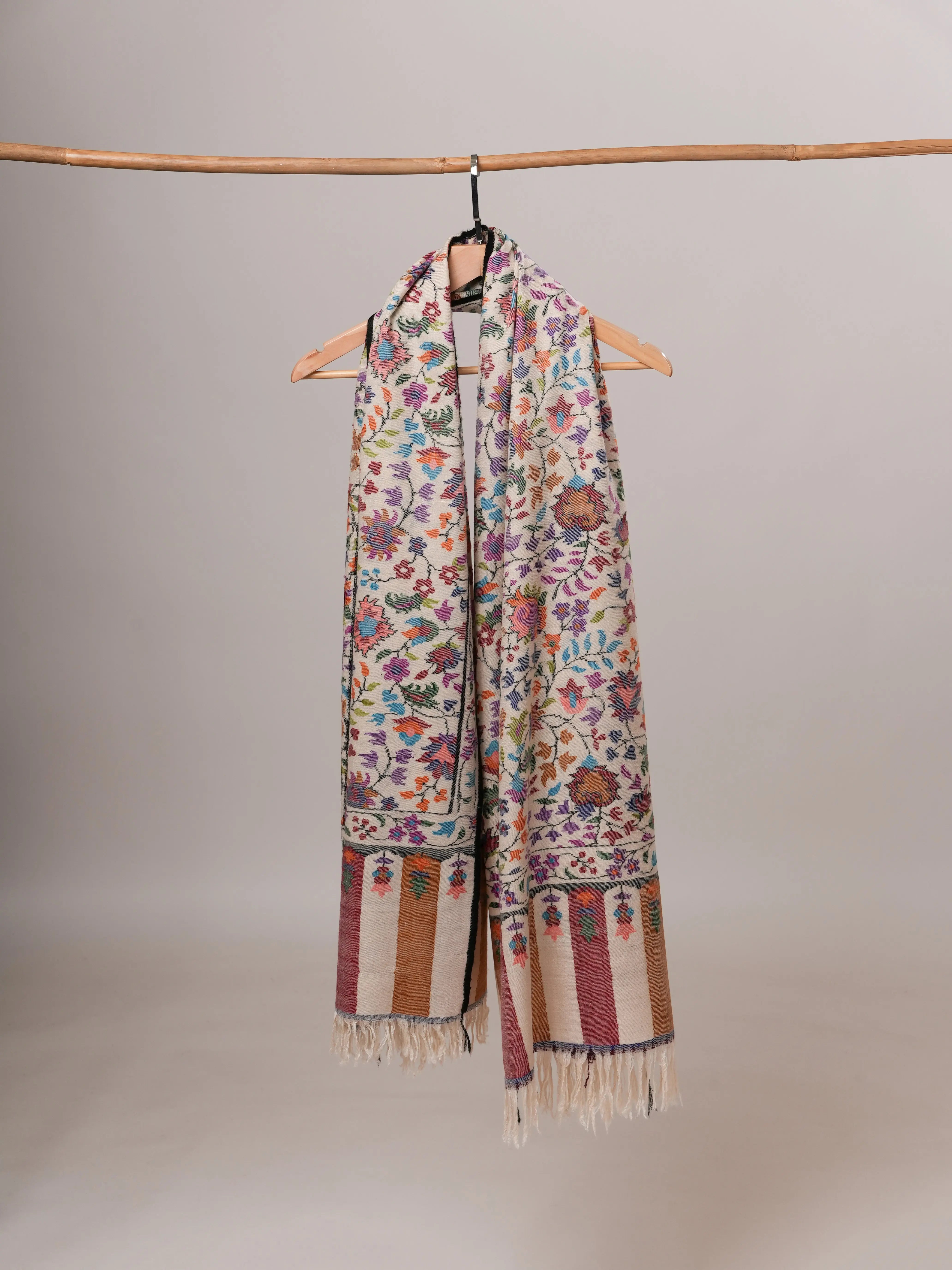 Floral Handwoven Kani Pashmina Shawl Shahkaar Global