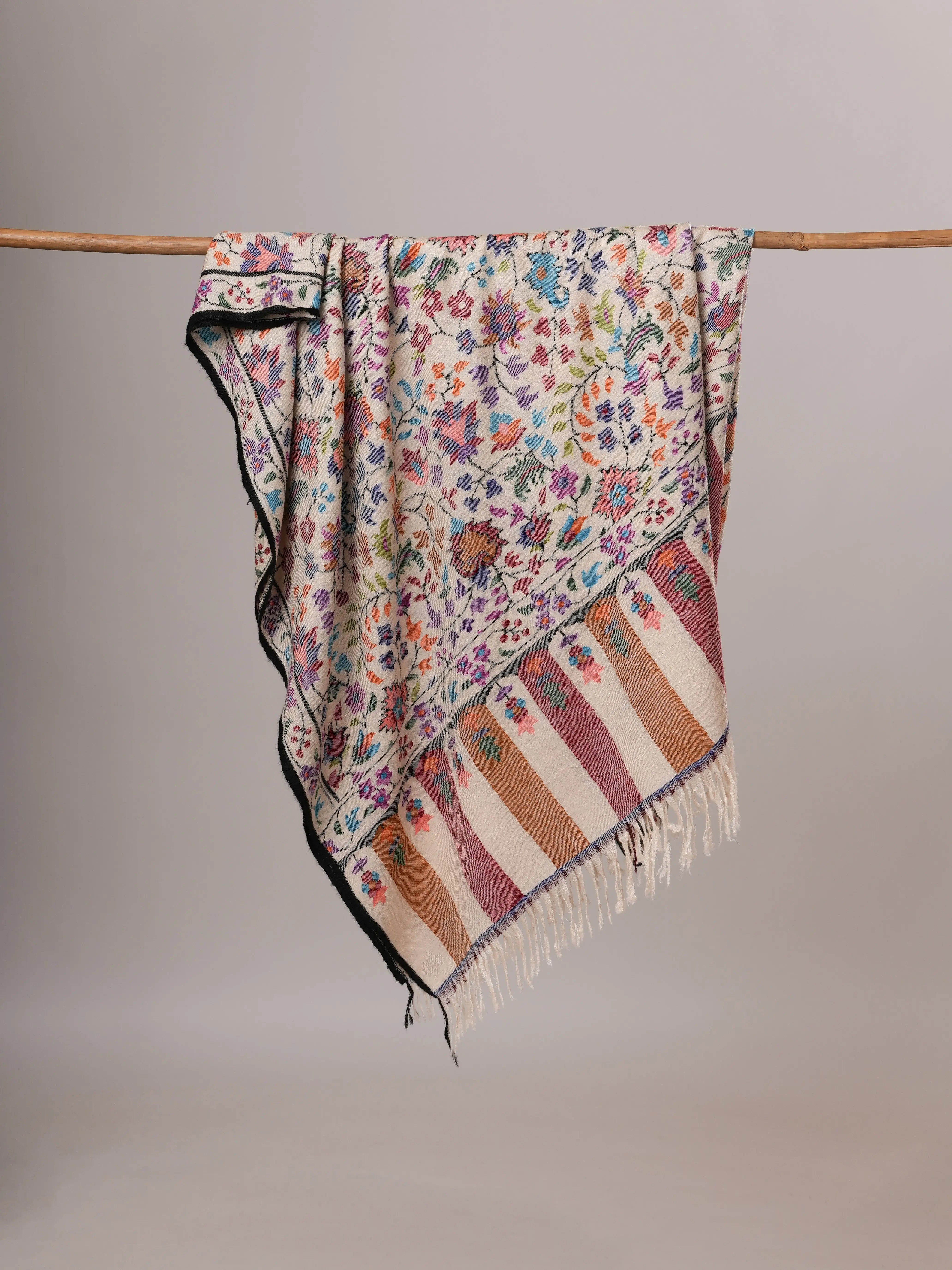 Floral Handwoven Kani Pashmina Shawl Shahkaar Global