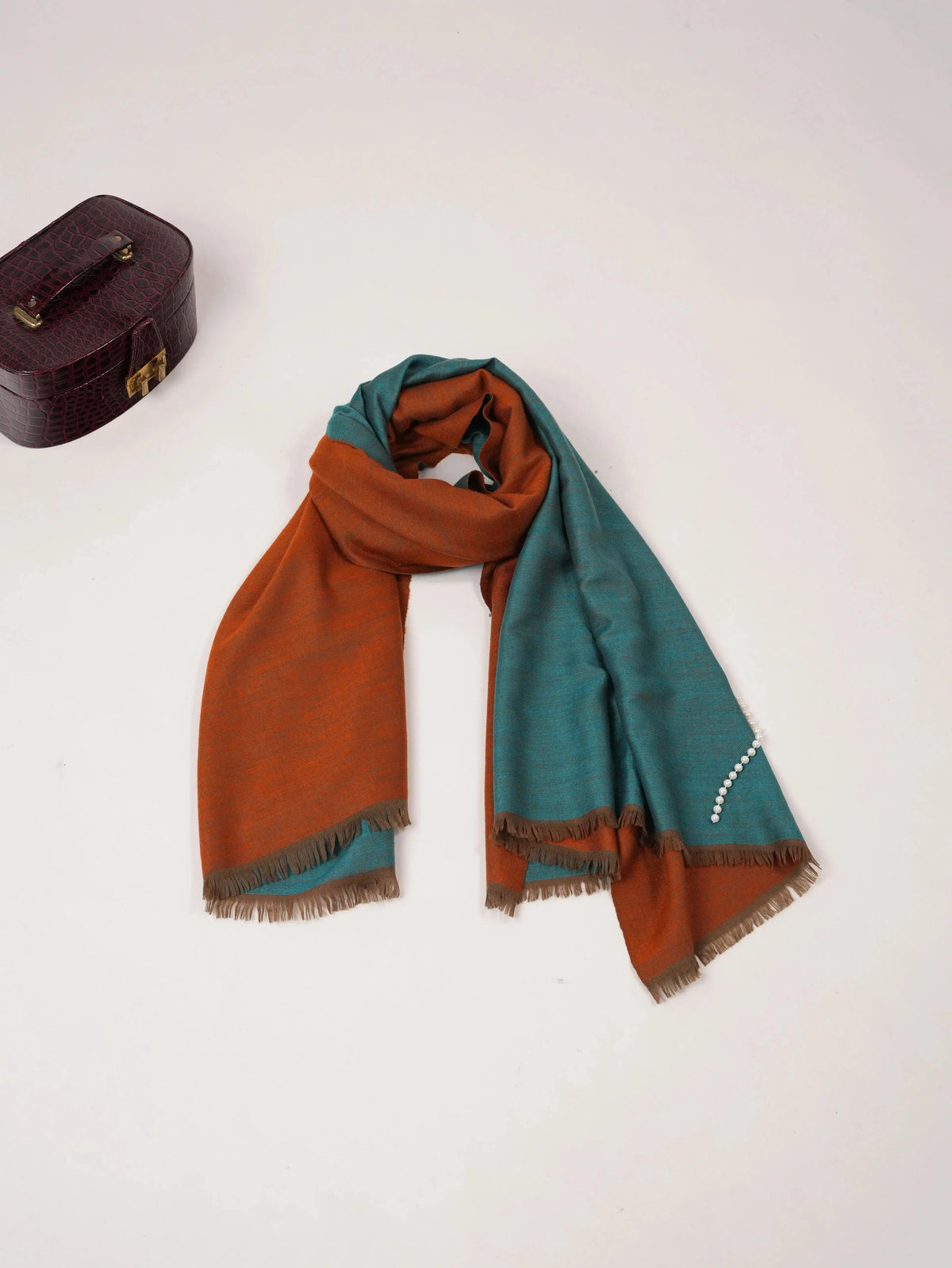 Dual Shade Handwoven Soft Pashmina Shawl