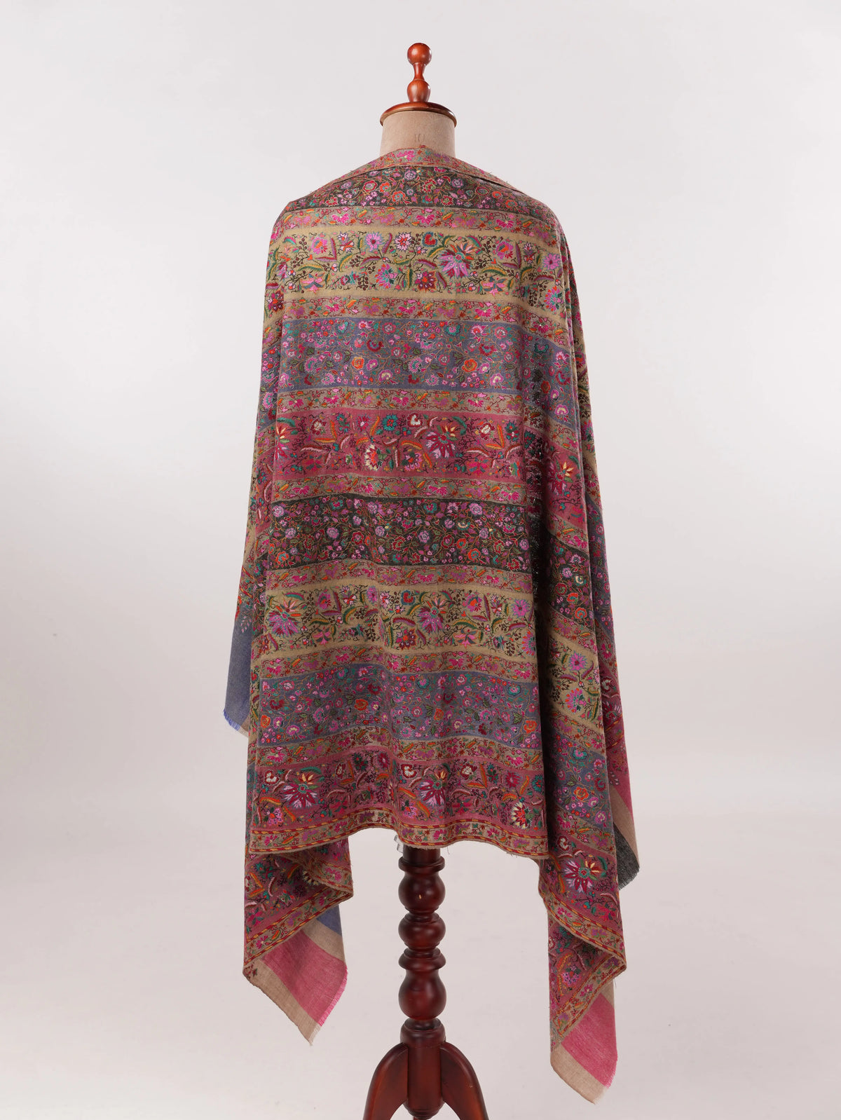 Jamawar El Nakışlı El Dokuması Saf Pashmina Şal