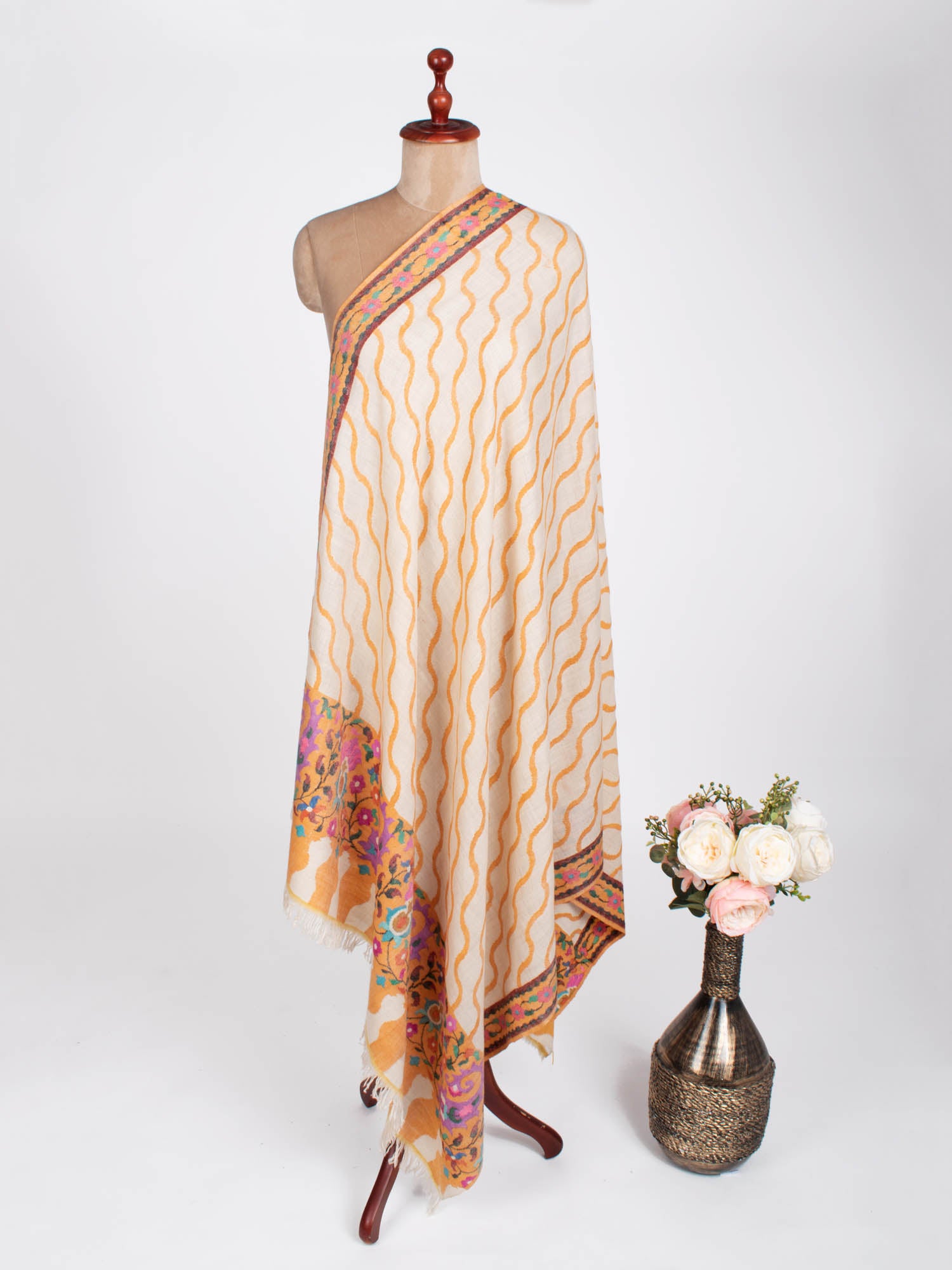 Handwoven Kaashmiri Kani Pashmina Shawl - CODY