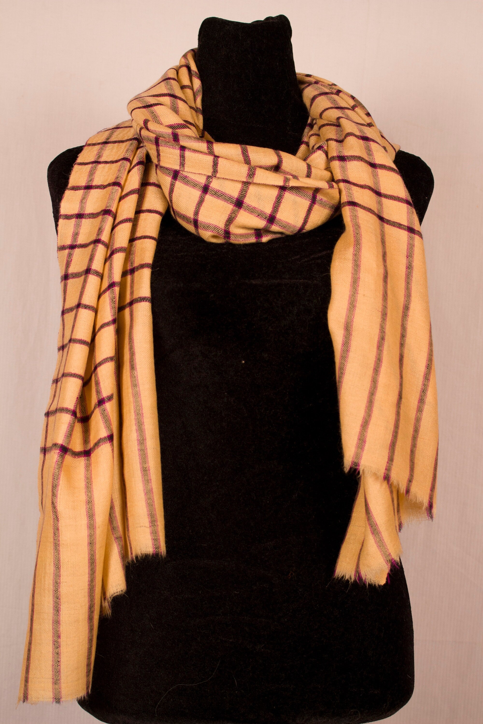 Écharpe Designer 100% Pure Pashmina/Cashmere, tissée à la main sur métier à tisser à main au Cachemire, Luxe, Chef-d'œuvre, Cadeau, Roi de la laine, Tissage doux et léger