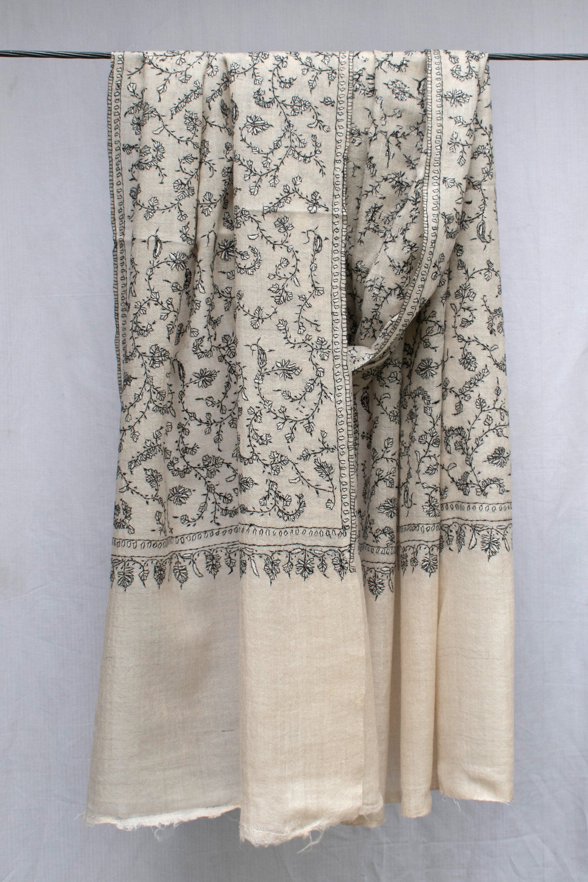 DER TOLLE WINTERSALE Sozni Pure Pashmina Schal Kaschmir Wickeltuch Jali, handgewebt, handgewebt, handbestickt