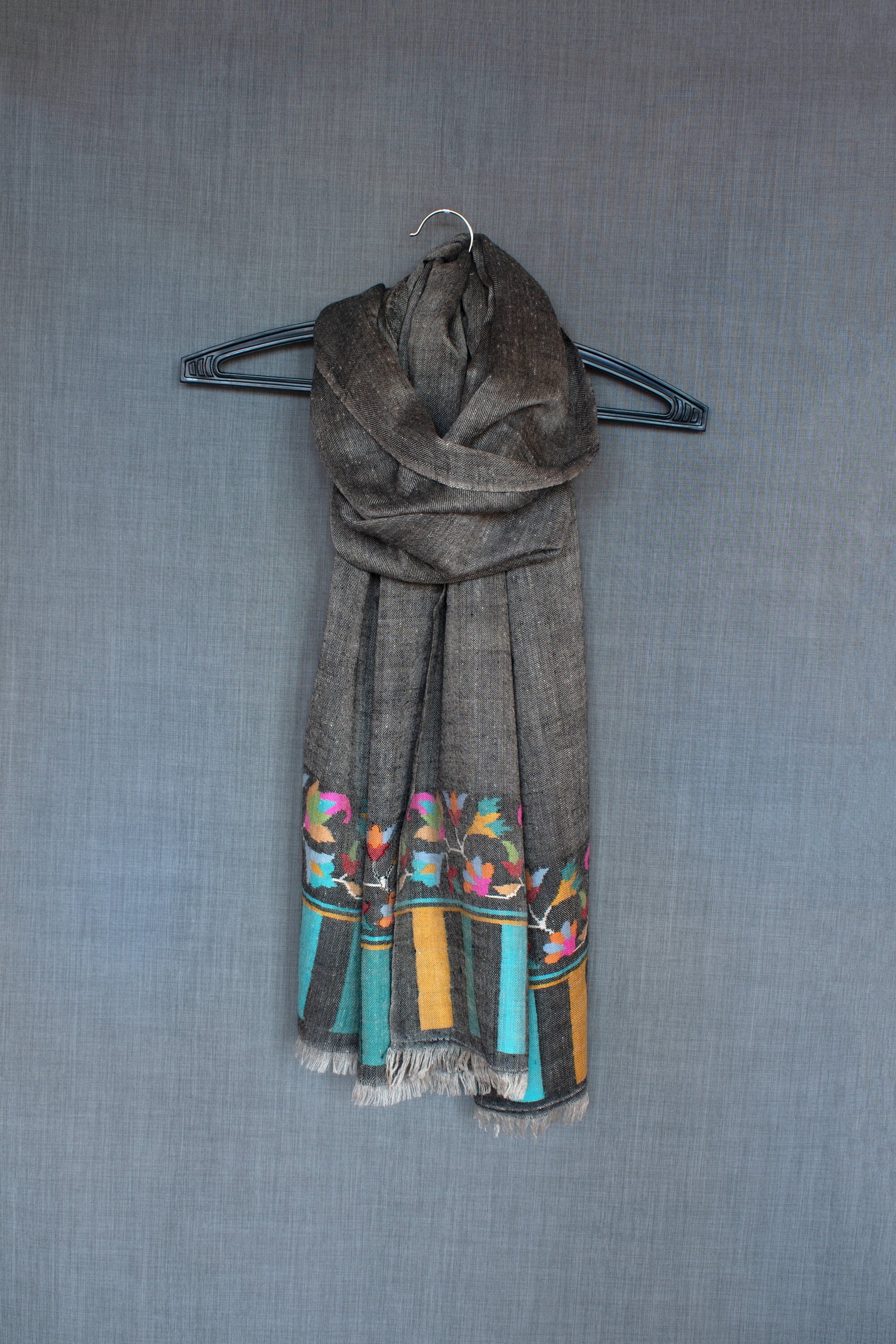 Écharpe en cachemire Zamaan, enveloppement pur Pashmina, tissage Kashmiri Kani, fait à la main, 28x80 »