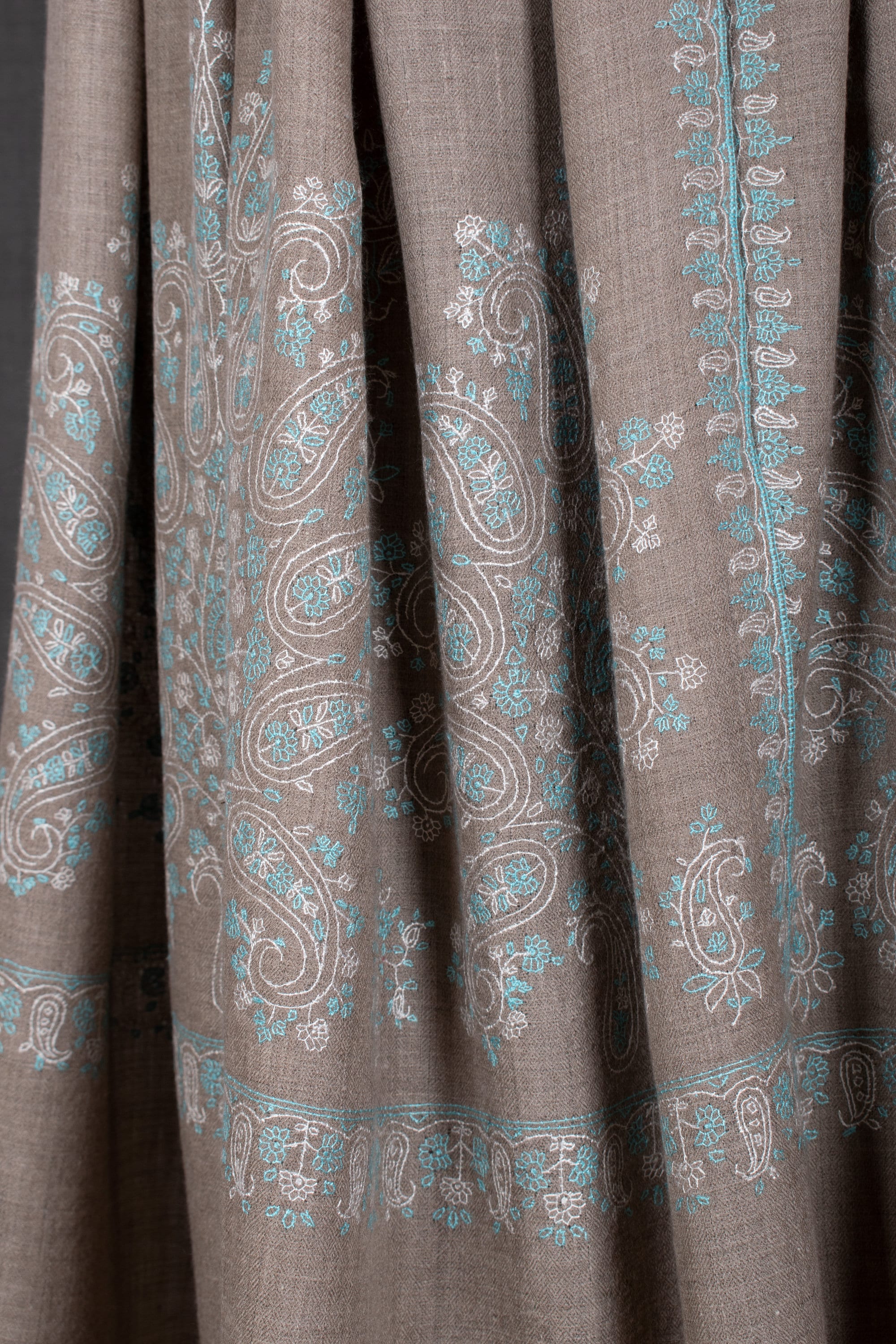 Speciali per la festa della mamma - cashmere, scialle Sozni con ricamo Nargis Kashmiri Pashmina Palla, 40x80"