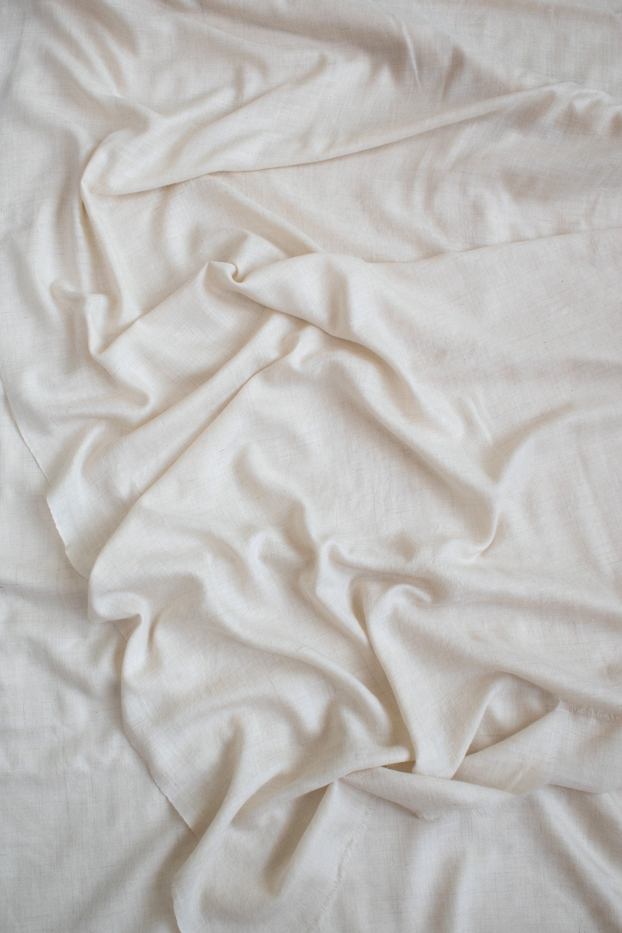 Handwoven Natural Off White Pashmina Fabric | Pure Cashmere Handloom Textile | Lightweight Soft Material | Luxury Fabric Sewing & Crafting Shahkaar