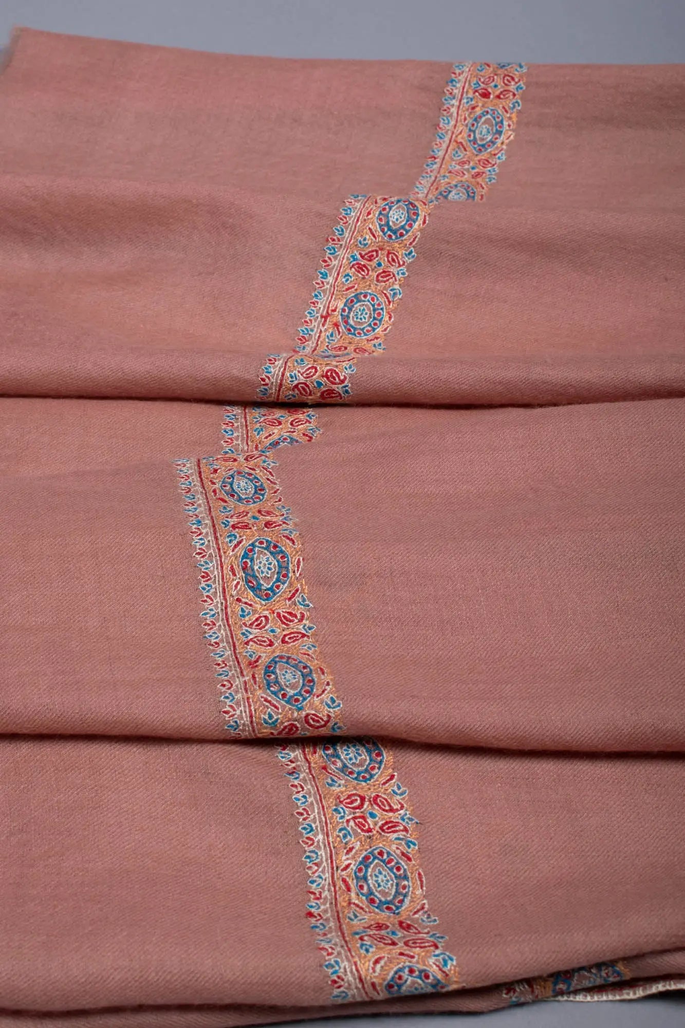 Floral Pink Kashmiri Pashmina Shawl - CARTMEL Shahkaar